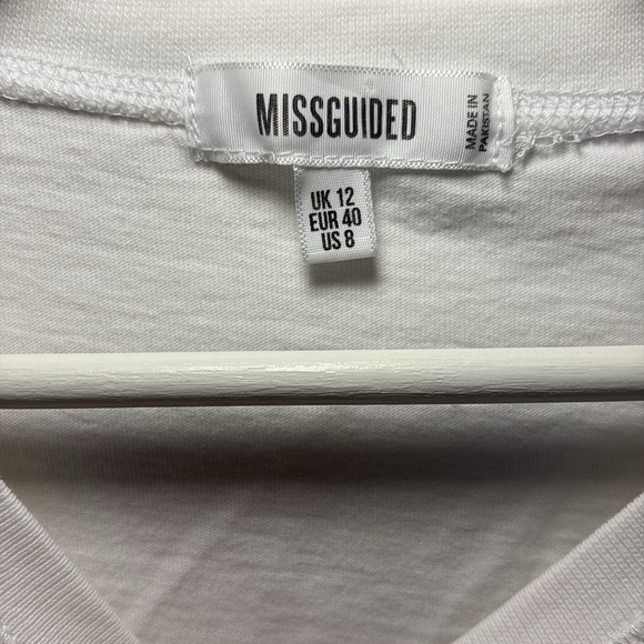 Missguided Ultra cropped White Top US 8 medium - Picture 2 of 4